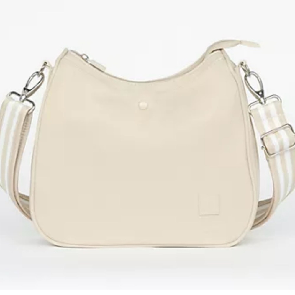 IHKWIP Side Stripe Saddle Crossbody Nylon Bag Sand Beige